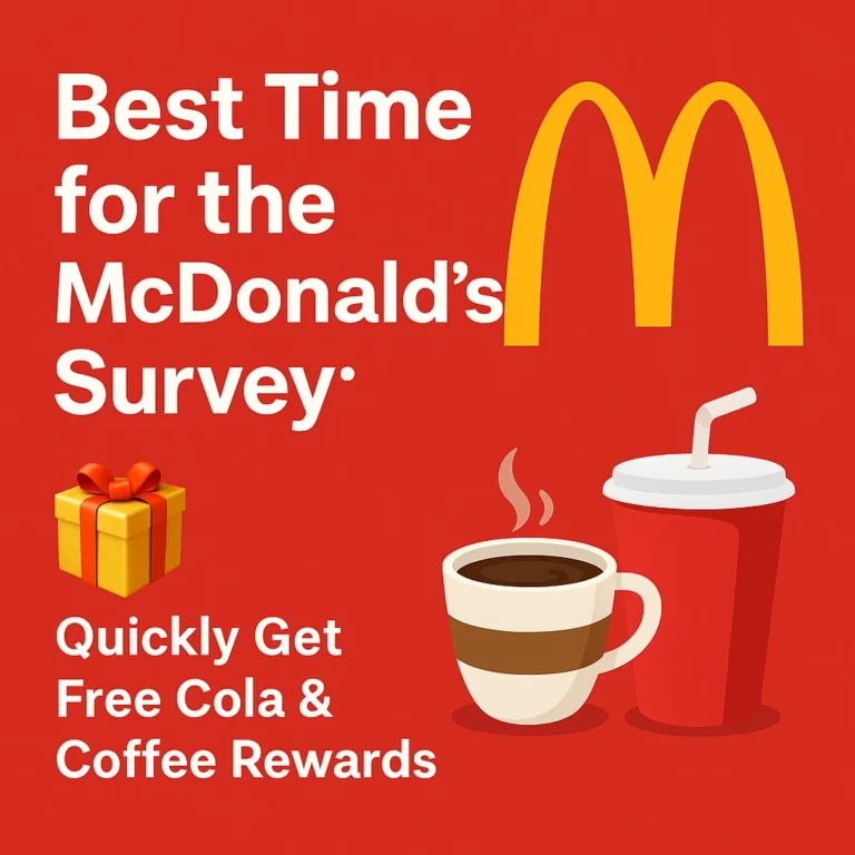 Beste Zeit für die Teilnahme an der McDonald's-Umfrage für Fast Rewards